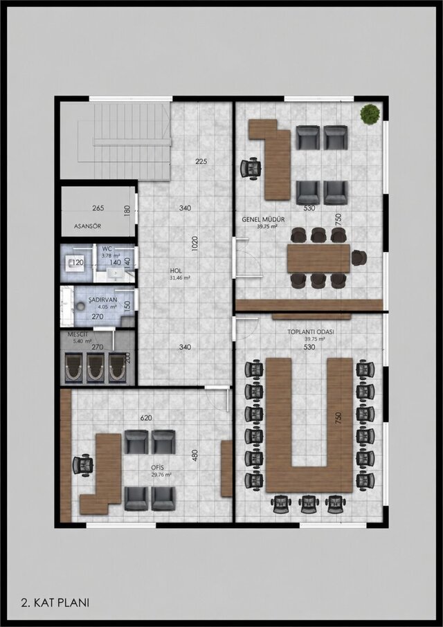 Multi-Level Building | Colored Plan Set – image 4 of 6