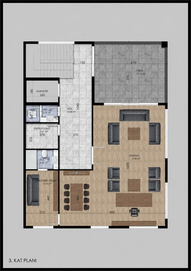 Multi-Level Building | Colored Plan Set – image 5 of 6