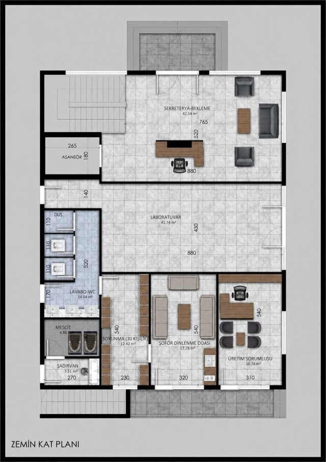 Multi-Level Building | Colored Plan Set – image 2 of 6