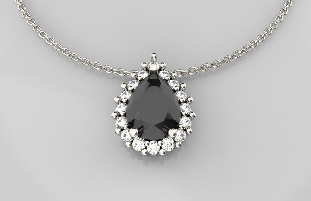 Black gem pendant