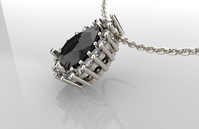 3D model of Black gem pendant