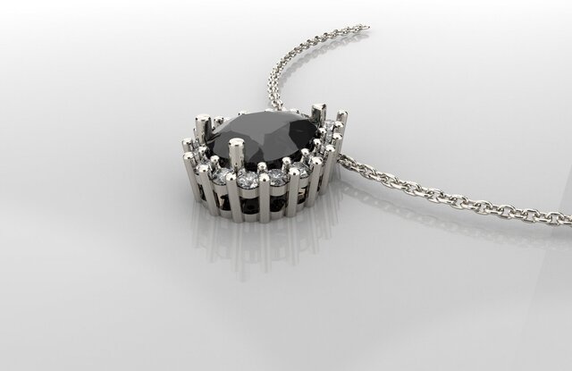 3D model of Black gem pendant