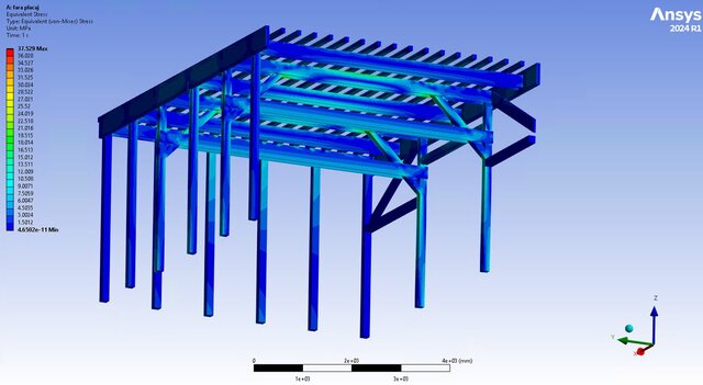 Structural FEA of a 8.6x6m Timber Garage Frame – image 3 of 5