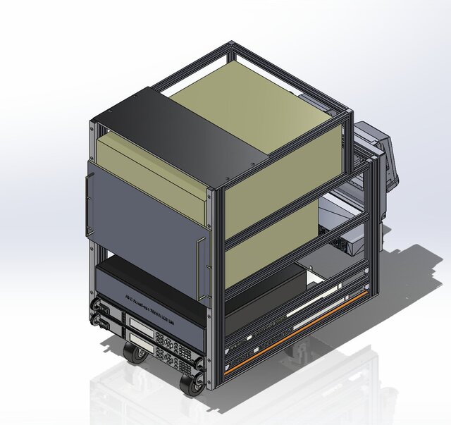 3D model of Automated Conveyor System with Pallets and Multi-Station Assembly