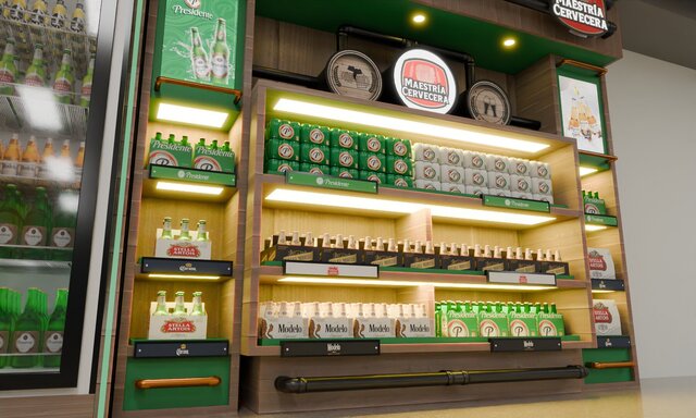 3D model of Maestría Cervecera Retail Fixture