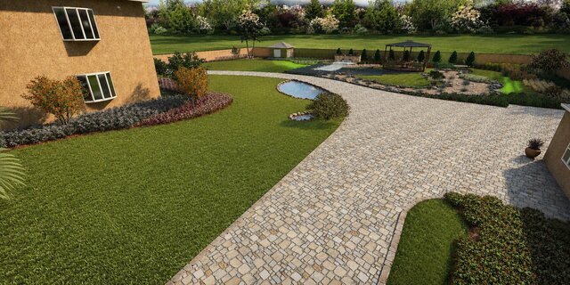 3D Landscape, Hardscape, Swimming Pool and Water Features Design – image 16 of 25