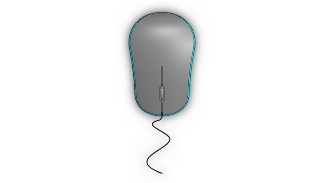 3D model of PC Mouse – SolidWorks Surface Modeling