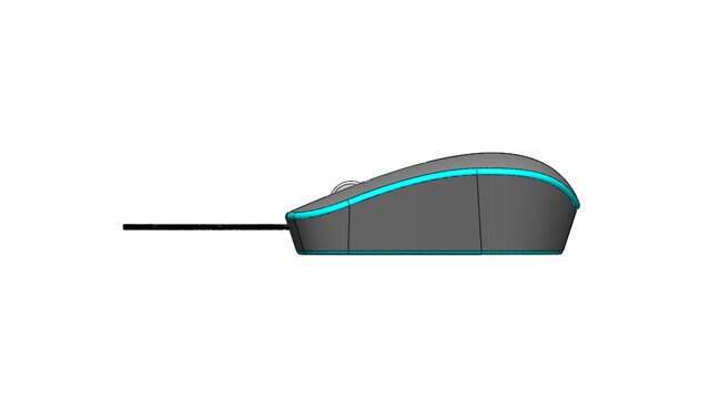 3D model of PC Mouse – SolidWorks Surface Modeling