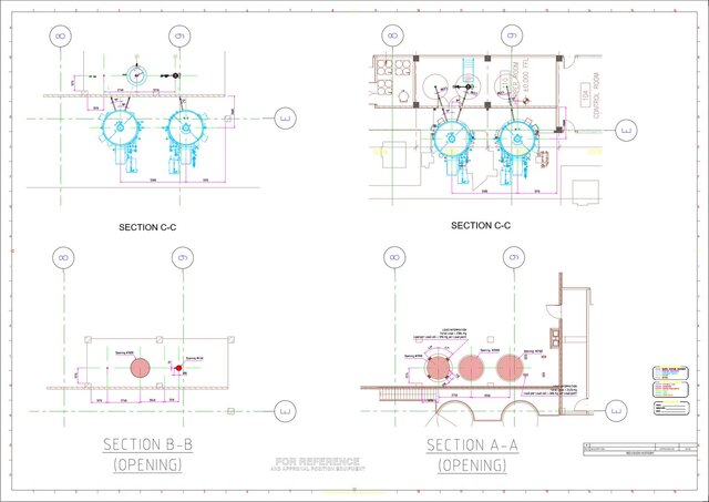 3D model of Industrial Equipment Layout – General Arrangement (GA) Drawing