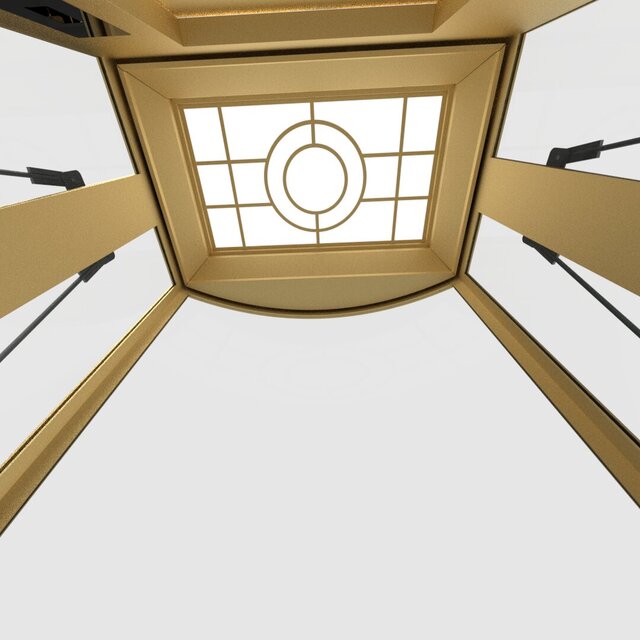 3D model of elevator Semi-Circular cabin
