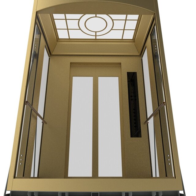 3D model of elevator Semi-Circular cabin
