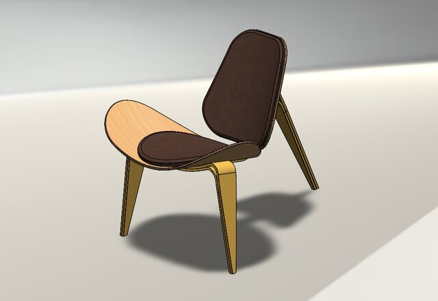 3D model of Shell chair