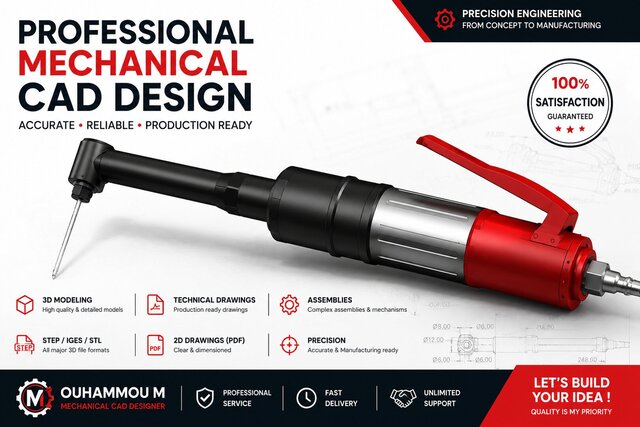 3D model of Modeling of a Pneumatic Engraving Tool 3D CAD