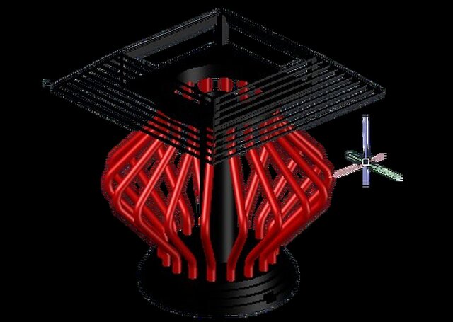 3D model of Sculptural Modern Lamp Concept