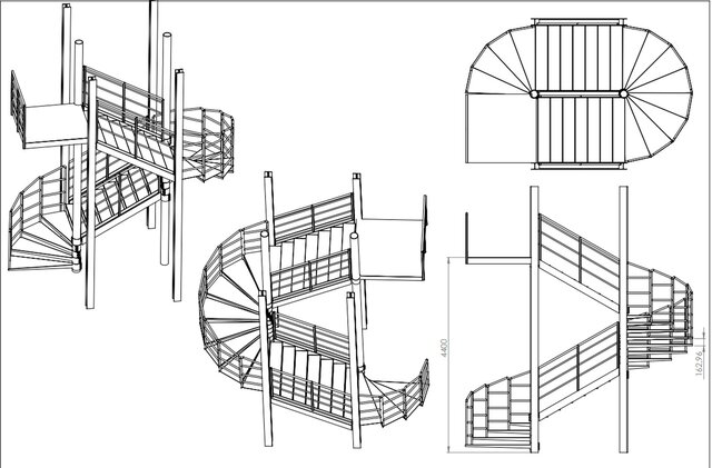 Modern Staircase Detail Drawing – image 3 of 6