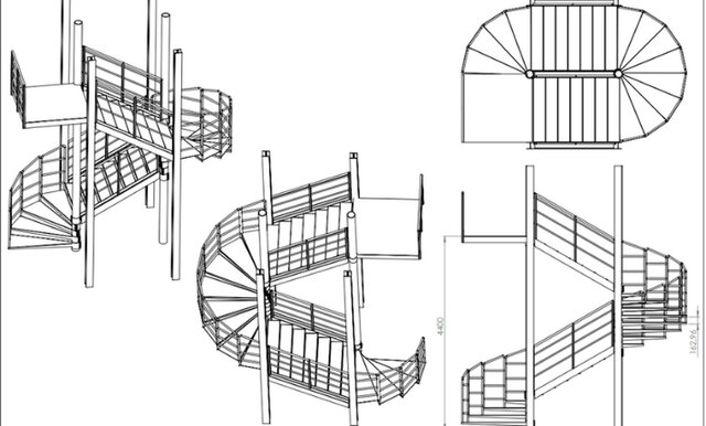 Modern Staircase Detail Drawing – image 4 of 6