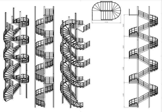 Modern Staircase Detail Drawing – image 2 of 6