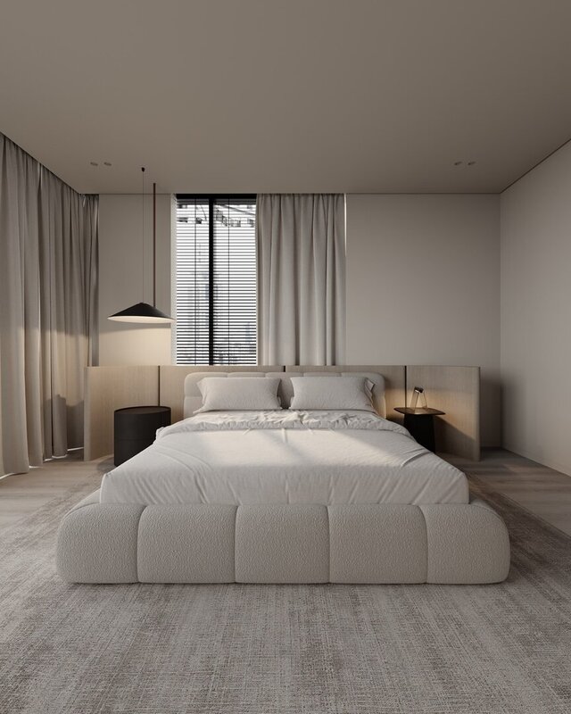3D Bedroom Interior Design and Rendering – image 3 of 4