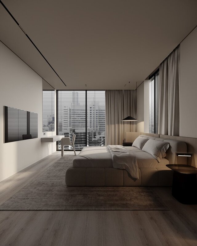 3D Bedroom Interior Design and Rendering – image 2 of 4