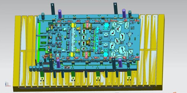 3D model of Steel Progressive Stamping Die | Multi-Station Full 3D Die Design