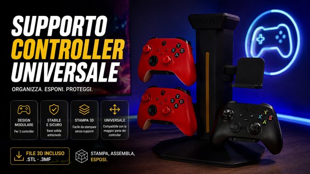 3D model of Universal Modular Controller Stand