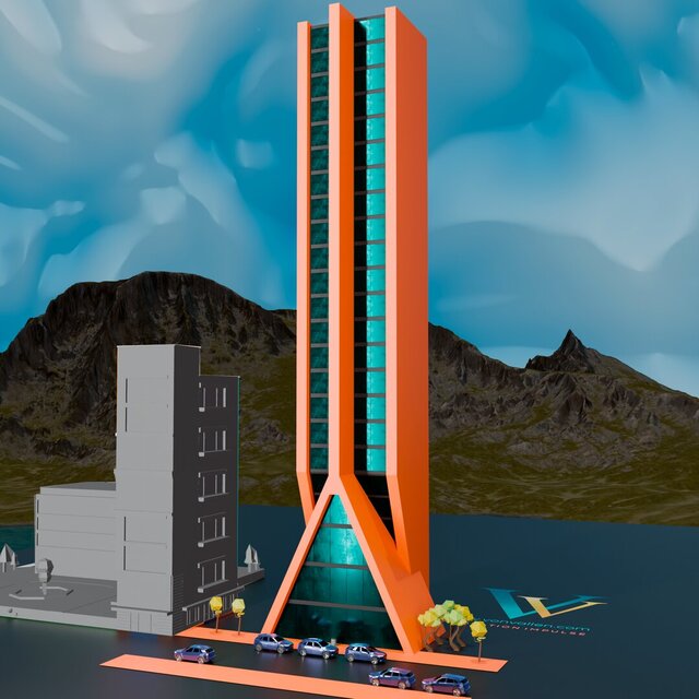 Iconic and Ultramodern Minimalist Building