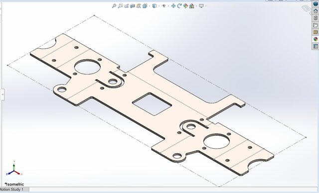3D model of Precision Sheet Metal Chassis Bracket Design