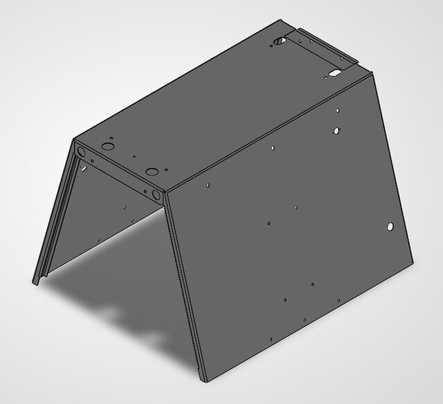 3D model of Sheet Metal Design, DXF/DWG and Manufacturing Drawings