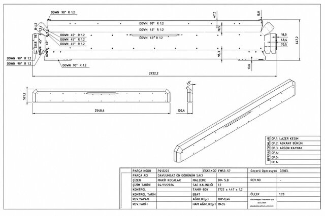 3D model of Sheet Metal Design, DXF/DWG and Manufacturing Drawings