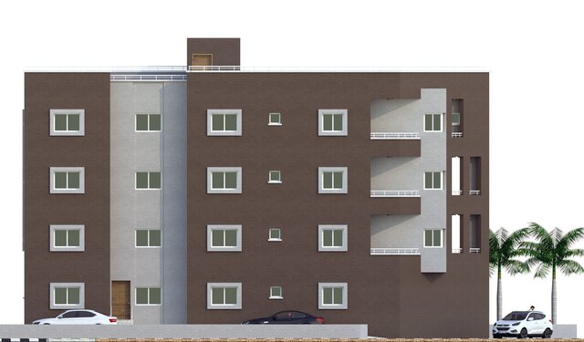 3D model of Residential Building – G+3 | Revit BIM Model & Corona Render