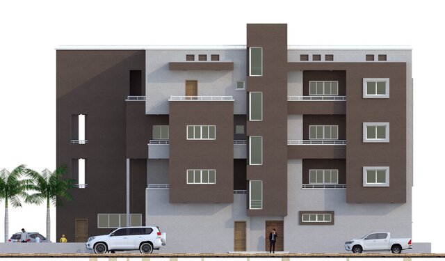 3D model of Residential Building – G+3 | Revit BIM Model & Corona Render