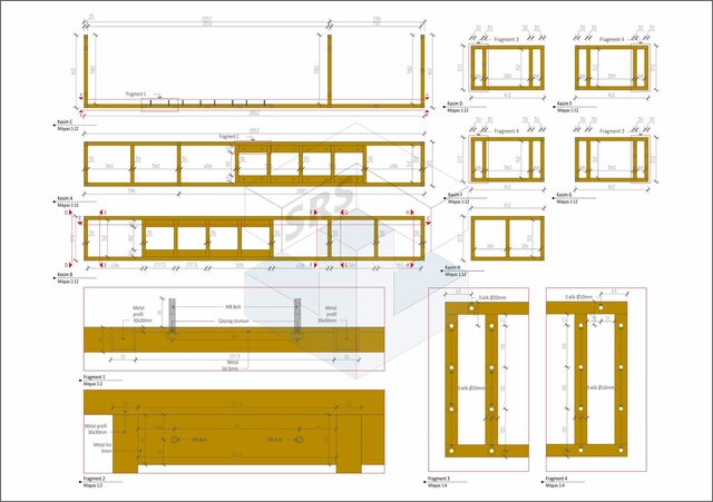 Custom Reception Desk Technical & Production Drawings – image 6 of 7