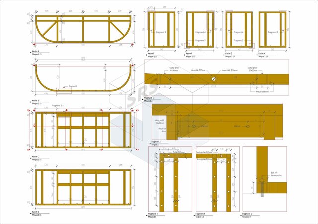 Custom Reception Desk Technical & Production Drawings – image 7 of 7