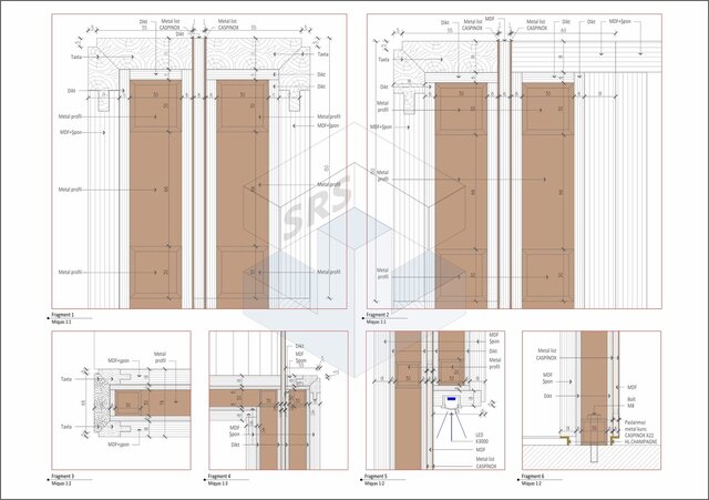Custom Reception Desk Technical & Production Drawings – image 3 of 7