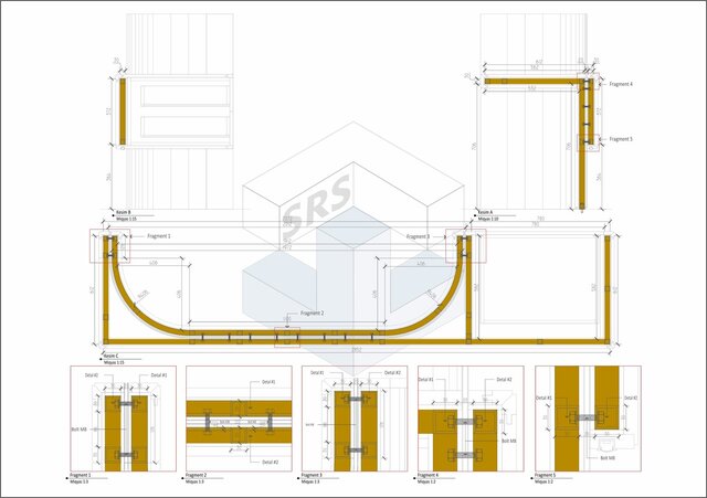 Custom Reception Desk Technical & Production Drawings – image 5 of 7