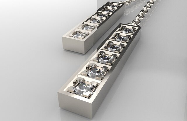 3D model of Doubled earrings