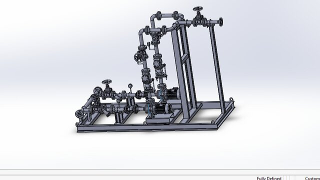 Water Pump Skid Assembly – 3D Mechanical CAD Design – image 6 of 6
