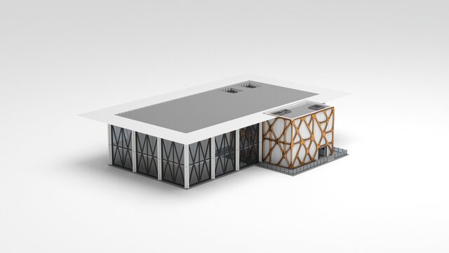 3D model of Multipurpose hall model Rhinoceros 3D