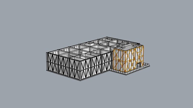 3D model of Multipurpose hall model Rhinoceros 3D