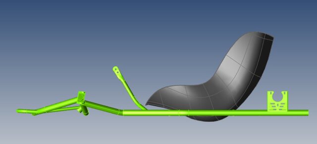 3D model of Kart Frame & Seat