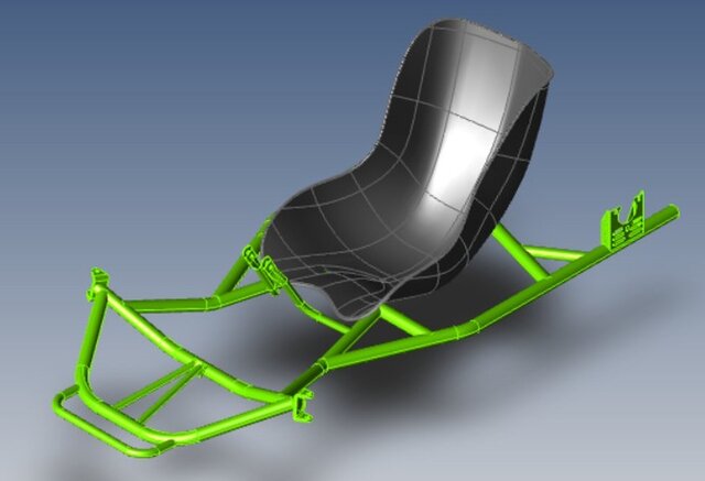 3D model of Kart Frame & Seat