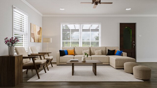 3D model of small room interior
