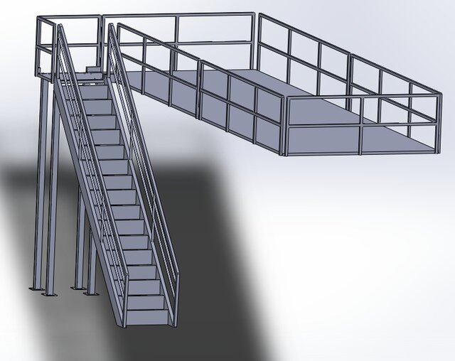 3D model of Sheet Metal Design and Weldments: Modular Steel Structures & Racks
