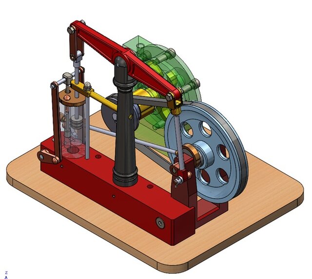 Steam Engine with Horizontal Beam and Centrifugal Pump