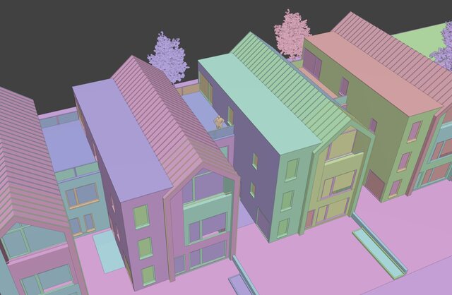 3D model of Urban Housing 3D Renderings