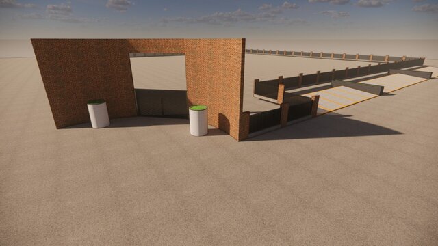 Parapet Wall Gate Design