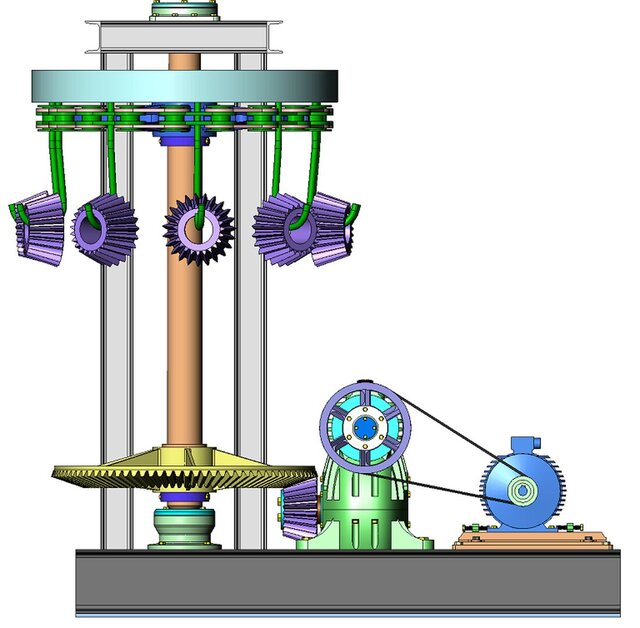 3D model of Conveyor drive with worm gear