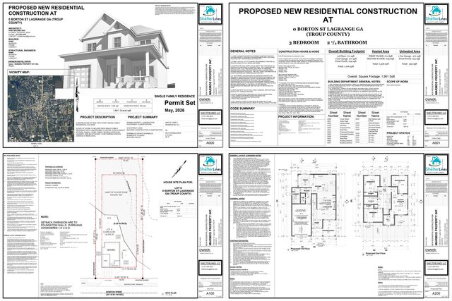 PERMIT PLANS SET FOR SINGLE FAMILY RESIDENCE - GA. – image 2 of 6