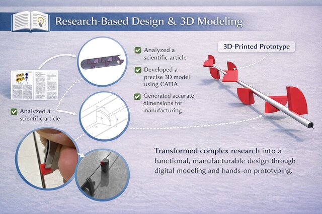 3D model of Research-Based Mechanical Design & 3D Modeling in CATIA