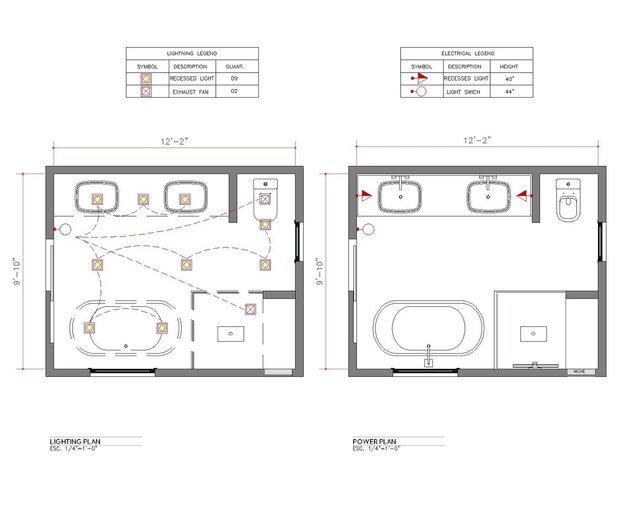 3D model of Master Bathroom CAD Drawing Set – Demolition, Layout & RCP Plans (AutoCAD)